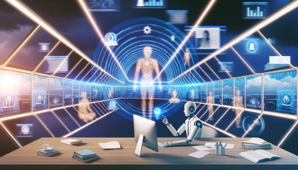 Tutustu tekoälyn vaikutuksiin sisällöntuotannossa vuonna 2024. Opi hyödyntämään AI:ta tehokkaasti ja eettisesti luovassa työssä.